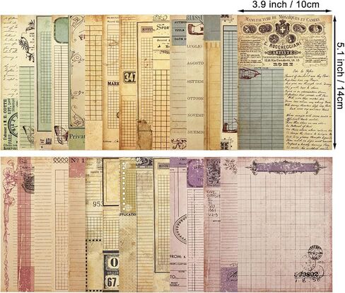180pcs Vintage Scrapbook Paper Craft Decorative Supplies for Scrapbook Junk Journal Planners Album Collage Card Embe Making 3.9 x 5.1 inches in Kuwait