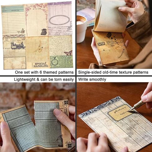 180pcs Vintage Scrapbook Paper Craft Decorative Supplies for Scrapbook Junk Journal Planners Album Collage Card Embe Making 3.9 x 5.1 inches in Kuwait