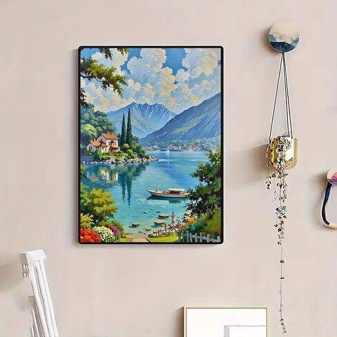 VCLKDIY Landscape Mountain Lake Paint by Numbers Kits for Adults, DIY Canvas Paint by Numbers Kits for Adults Beginners, Acrylic Painting for Beginners Art by Numbers Home Wall Decor 16x20 Inch in Saudi Arabia