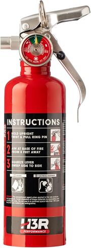 H3R Halon Fire Extinguisher for Car – HalGuard PRO Clean Agent, 1.25 lb Red, Vehicle & Auto, UL Listed (HP100R) in Kuwait
