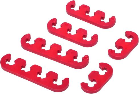 6 PCS Spark Plug Wire Separator, 7mm 8mm 8.5mm 8.8mm Car Ignition Wire Branch Clamp, Engine Spark Plug Loom Divider Kit Wires Separator Holder for Trucks SUVs RVs Sedans (Black) in Saudi Arabia