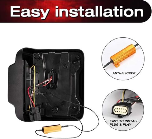 EOMD DOT Approved Clear Lens LED Tail Lights Compatible with 2018-2025 Jeep Wrangler JL, w/Running Light, Brake Turn Signal Lamp and Reverse Lamps, Pair in Saudi Arabia