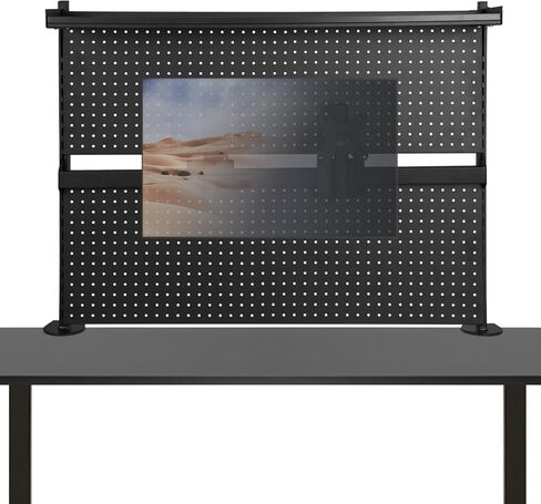 Metal Desktop Organizer with Monitor Stands Computer Accessories Steel Stand Pegboard 51 X 34 Inch for Office Supplies Dorm Home Decor in Kuwait