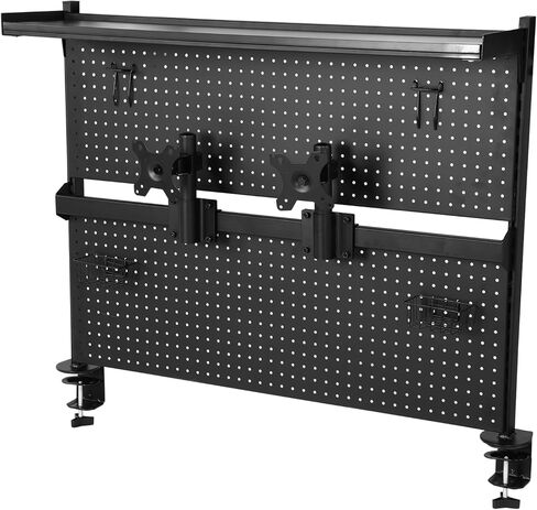 Metal Desktop Organizer with Monitor Stands Computer Accessories Steel Stand Pegboard 51 X 34 Inch for Office Supplies Dorm Home Decor in Kuwait