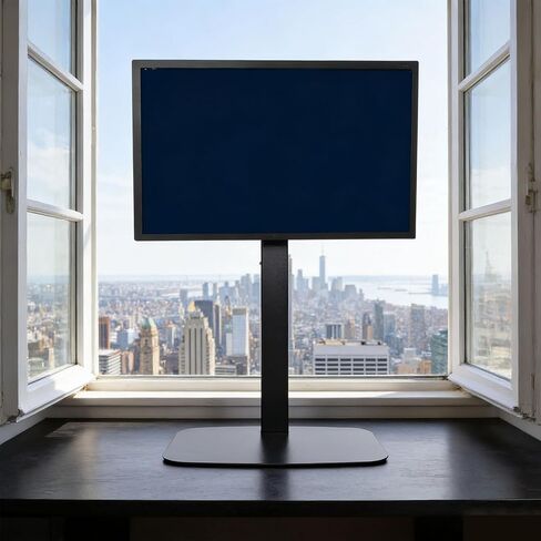 Single Screen Desk Stand, Adjustable Tilt Rotation Height Adjustable Freestanding Monitor Mount with Cable Management System, for 14 to 32 Inch Computer Displays in Kuwait