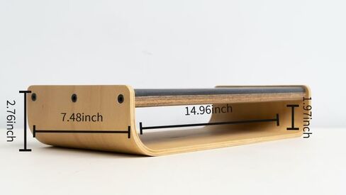 Premium Limited Edition Wooden Monitor Riser, Ergonomic Curved U‑Shape Desk Stand for Computer & Keyboard Storage in Saudi Arabia