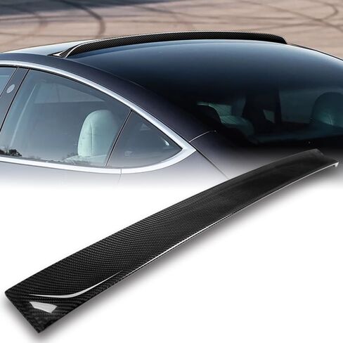 Q1-TECH, Rear Window Roof Spoiler Compatible with 2017-2023 Tesla Model 3, Real 3K Carbon Fiber Rear Window Roof Visor Spoiler Wing, 2018 2019 2020 2021 2022 in Saudi Arabia