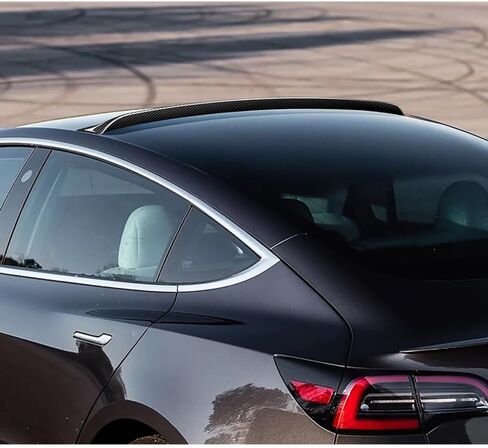 Q1-TECH, Rear Window Roof Spoiler Compatible with 2017-2023 Tesla Model 3, Real 3K Carbon Fiber Rear Window Roof Visor Spoiler Wing, 2018 2019 2020 2021 2022 in Saudi Arabia