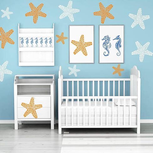 8 Pcs Ocean Creatures Stencils Painting Reusable Sea Animals Stencils for Crafts Plastic Turtle Seahorse Starfish Stencil Drawing Templates for DIY Wall Canvas Knit Notebook Card Wood in Saudi Arabia