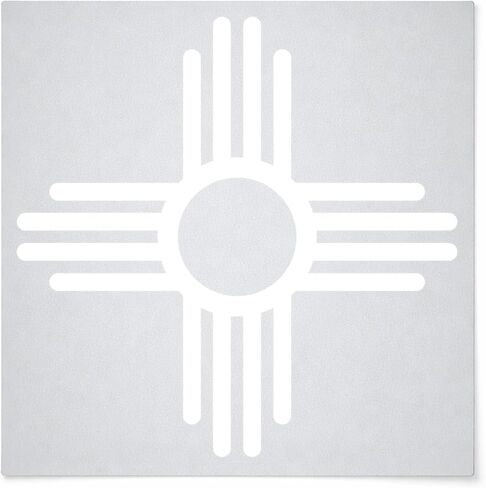 Zia Symbol Reusable Mylar Stencil - Art Craft Supplies New Sizes (8") in Kuwait
