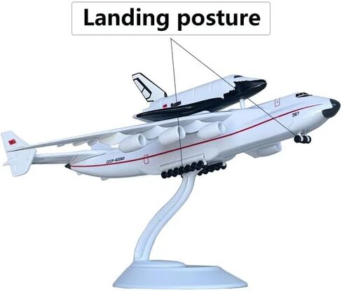 1/400 Scale an 225 Model Plane with Detachable Buran Space Shuttle Plane 8.3 Inches Antonov 225 Transport Cargo Plane with Upward-Opening Nose Ideal Collection and Gift in Saudi Arabia