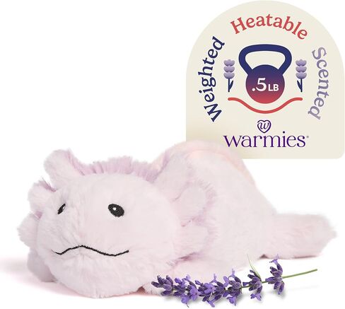 warmies Junior Microwavable & Weighted Stuffed Animals, Pink Axolotl - Heated Stuffed Animal Plushie for Warmth & Comfort - Cute Soft Plush Toys for Adults & Children (Boys, Girls, Babies & Toddlers) in Kuwait
