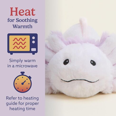 warmies Junior Microwavable & Weighted Stuffed Animals, Pink Axolotl - Heated Stuffed Animal Plushie for Warmth & Comfort - Cute Soft Plush Toys for Adults & Children (Boys, Girls, Babies & Toddlers) in Kuwait