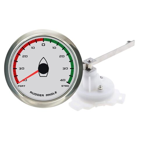 ELING 3 3/8'' Rudder Angle Indicator Gauge 12V 24V 0-190ohm with Sensor Red Backlight Universal for Sailboat Yachts in Kuwait