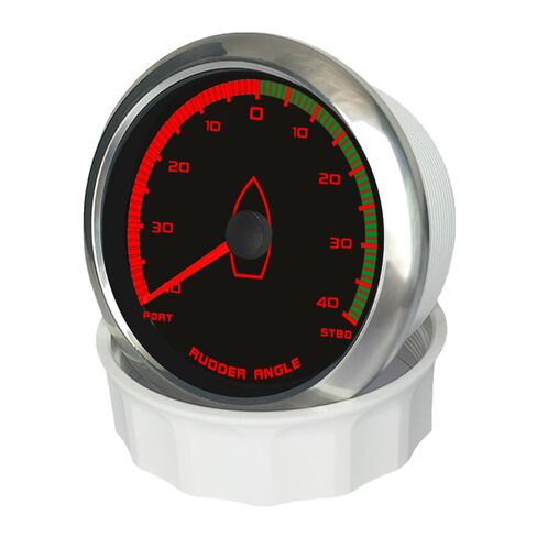 ELING 3 3/8'' Rudder Angle Indicator Gauge 12V 24V 0-190ohm with Sensor Red Backlight Universal for Sailboat Yachts in Kuwait