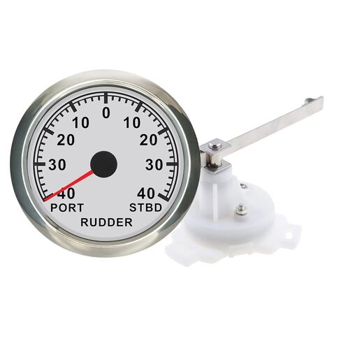 ELING 3 3/8'' Rudder Angle Indicator Gauge 12V 24V 0-190ohm with Sensor Red Backlight Universal for Sailboat Yachts in Kuwait