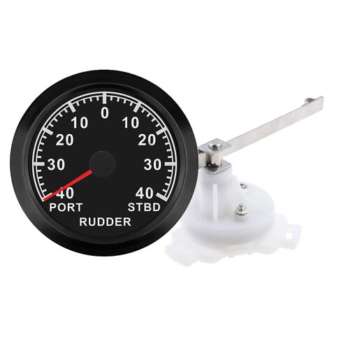 ELING 3 3/8'' Rudder Angle Indicator Gauge 12V 24V 0-190ohm with Sensor Red Backlight Universal for Sailboat Yachts in Kuwait