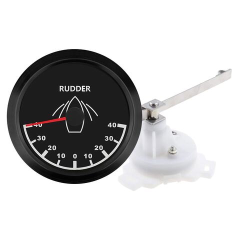 ELING 3 3/8'' Rudder Angle Indicator Gauge 12V 24V 0-190ohm with Sensor Red Backlight Universal for Sailboat Yachts in Kuwait