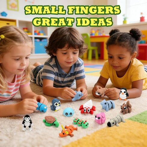 50PCS Mini 3D Printed Animal Figurines Bulk, Articulated Flexible Fidget Toy Mystery Set, Random Small Animal Figures for Kids Classroom Rewards, Party Favors, Stocking Stuffers Gifts (50) in Saudi Arabia