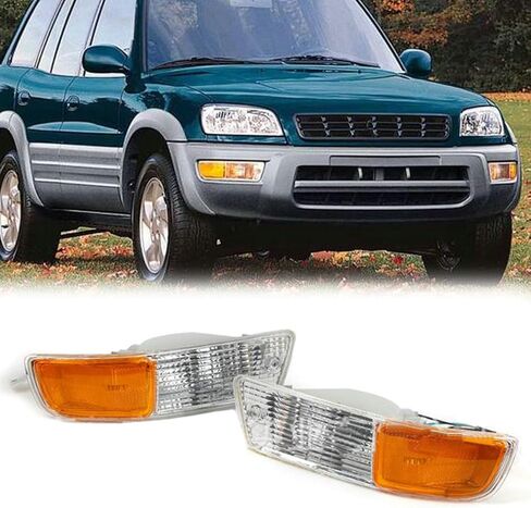 Turn Signal Light for Toyota RAV4 1998 1999 2000 Car Front Corner Side Marker Left Driver Right Passenger Side Lamp | TO2533111 | 81511-42040 with wires (without bulb)(pair left and right side) in Saudi Arabia
