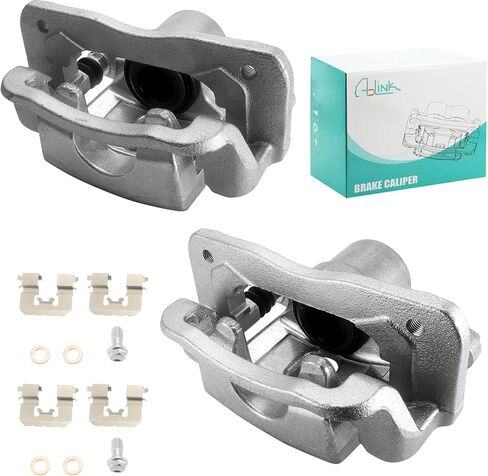 AULINK 19B6271 19B6270 Rear Left Right Disc Brake Caliper Assembly (2.4L 3.5L) w/Bracket Fits for Kia Sorento 2011 2012 2013, For Hyundai Santa Fe 2010 2011 2012, Driver and Passenger Side in Kuwait