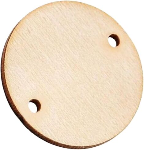 50 Wood Rounds and 50 Key Rings Wooden Circle Discs with 2 Holes and Ring Clips for Birthday Board Tags, Homemade DIY Gifts, Arts and Crafts (2" Inch) in Saudi Arabia