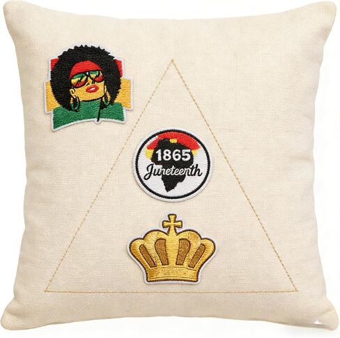 Kleeblatt 16pcs Black History Month & Juneteenth Embroidered Iron On Patches - 1865 Freedom Designs for Cultural Pride Clothing in Saudi Arabia