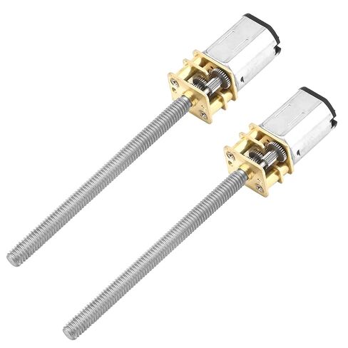 Jutagoss 4pcs DC 12V 1000RPM Gear Motor Mini N20 علبة تروس لتقليل السرعة مع عمود لولبي M4 × 55 مم للمصاعد، معدات الهبوط، الأذرع الميكانيكية، الألعاب الإلكترونية in Kuwait