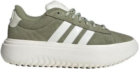 adidas Women's Grand Court Platform Sneaker, White/Preloved Purple/Preloved Purple, 9.5 in Saudi Arabia