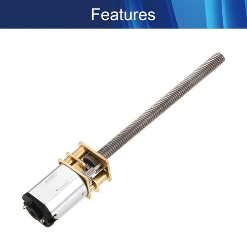 Jutagoss 4pcs DC 12V 1000RPM Gear Motor Mini N20 علبة تروس لتقليل السرعة مع عمود لولبي M4 × 55 مم للمصاعد، معدات الهبوط، الأذرع الميكانيكية، الألعاب الإلكترونية in Kuwait