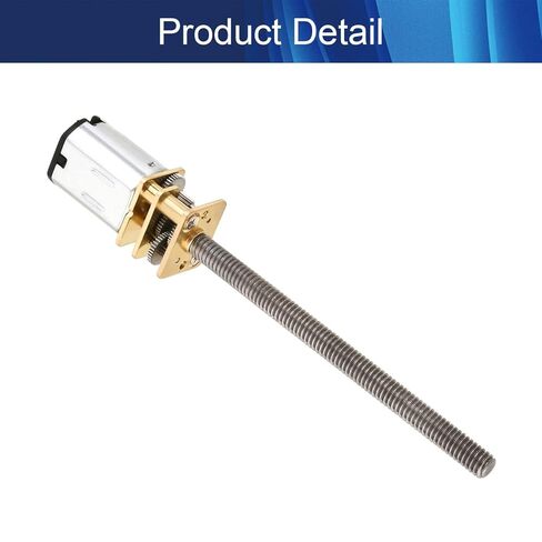 Jutagoss 4pcs DC 12V 1000RPM Gear Motor Mini N20 علبة تروس لتقليل السرعة مع عمود لولبي M4 × 55 مم للمصاعد، معدات الهبوط، الأذرع الميكانيكية، الألعاب الإلكترونية in Kuwait