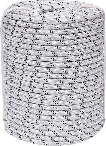 Lucky Monet 5/8 Inch x 50 Feet Arborist Bull Rope - High Strength 8200 Lb Breaking Strength Double Braid Rope Tree Felling Rope Outdoor Polyester Rope for Hiking Camping, Orange in Kuwait