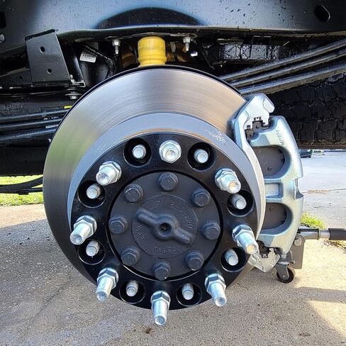 فواصل عجلات سوداء مقاس 8x6.5 مقاس 3 بوصة مع مسامير 14x1.5 متوافقة مع شيفروليه جي إم سي 8 العروة 8x165.1 لـ 1999-2010 سيلفرادو سييرا 2500 3500 HD | 2014-2021 R-A-M 2500 3500 - عبوة من 4 قطع in Kuwait