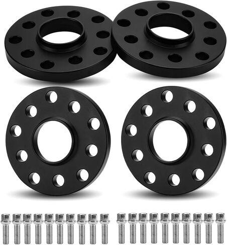 TadaMark 5x100 أو 5x112 فواصل عجلة محورية 15 مم 5 محولات عجلة العروة تناسب Audi A3 A4 A6 A8 Q3 R8 RS4 RS6 S3 S4 S6 S8 TT Allroad Quattro CC GT Golf GTI 57.1 مم مع مسامير M14x1.5 - 4 قطع in Kuwait