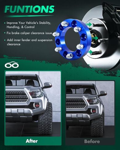 محولات عجلة SCITOO 4 قطع مقاس 1.25 بوصة لسيارة Chevy Avalanche 6x5.5 إلى 6x135 محولات فواصل العجلات مناسبة لسيارة Chevy Tahoe Blazer Sierra Yukon Bore 108 مم ترصيع 14x1.5 6Lug in Kuwait