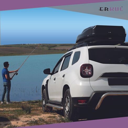 ERKUL Roof Rack Cross Bars for Kia Sedona 2015-2021 | Aluminum Crossbars with Anti Theft Lock for Rooftop | Compatible with Flush Rails - Black in Kuwait