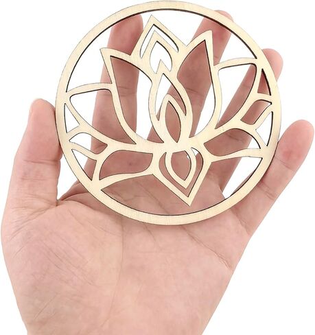 30 حزمة 4 بوصة الخشب لوتس القواطع غير المكتملة الخشب لوتس الحرف الخشبية لوتس شنقا الحلي DIY لوتس الحرفية هدية العلامات للمنزل حزب الديكور in Kuwait