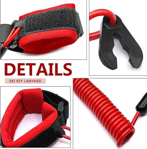 Jet Ski Key Lanyard Compatible with Yamaha Jet Ski Accessories for Waverunner VX Cruiser FX, Yamaha Kill Switch Lanyard, Engine Safety Stop Tether Replace EW2-68348-00-00, 6K8-82556-00-00 in Saudi Arabia