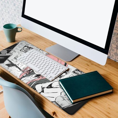 لوحة ماوس ألعاب Anime Girl لوحة مكتب ذات شعر أحمر وسماعات رأس بنمط رسم لوحة ماوس مقاس XL لوحة ماوس كبيرة للألعاب لوحة مفاتيح للكمبيوتر المحمول ولوحة مكتب ولوحة مفاتيح للكمبيوتر المحمول والمنزل 31.5 بوصة × 11.8 بوصة in Kuwait