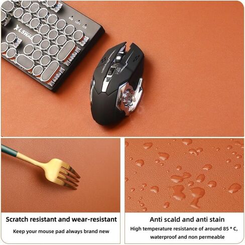 Cork Leather Mouse Pad, 7.87 x 9.45 in, Scratch Resistant, Wear-Resistant, Waterproof, High Temperature Resistance in Kuwait