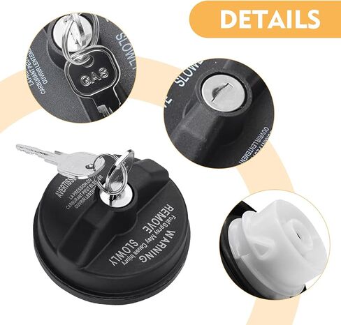 Locking Gas Cap, Fuel Tank Cap with Key, Replaces OEM 05278655AB 5278655A, Compatible with Dodge Chrysler Ram 1500 2500 3500 Journey Caravan Dakota Durango Chrysler 200 300 (Black) in Saudi Arabia