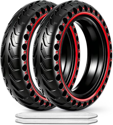 2-Pack 50/75-6.1 Scooter Tire Tubeless, Upgrade Your Scooter with 8.5x2.0 Airless TIres, Puncture-proof, 8 1/2 x2 Replacement Tyre Compatible with Gotrax GXL V2/XR/APEX, Hiboy S2, etc in Saudi Arabia