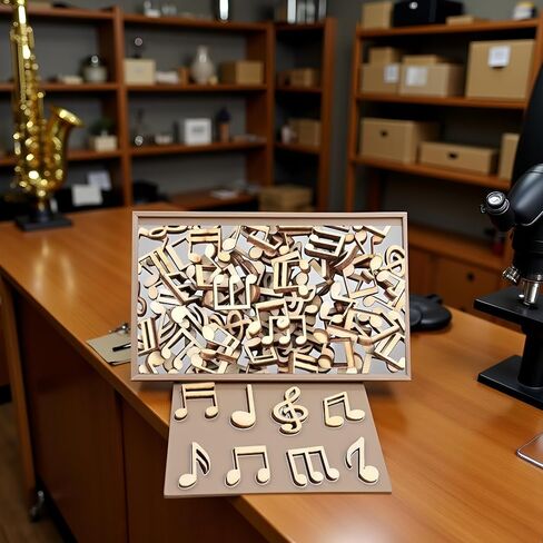 100 Pcs Wooden Music Note Cutouts, Unfinished Wood Pieces for Decorations, DIY Supplies, Unfinished Wood in Saudi Arabia