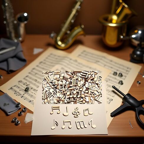 100 Pcs Wooden Music Note Cutouts, Unfinished Wood Pieces for Decorations, DIY Supplies, Unfinished Wood in Saudi Arabia