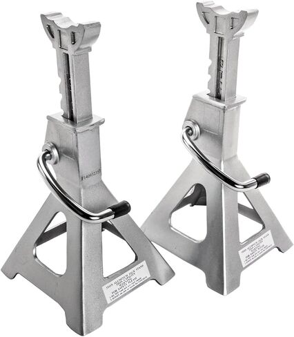 JEGS Aluminum Jack Stands | 3-Ton Capacity | Lightweight | Adjustable Height From 11 1/2 to 16 1/2 Inches | 1 Pair Per Package in Kuwait