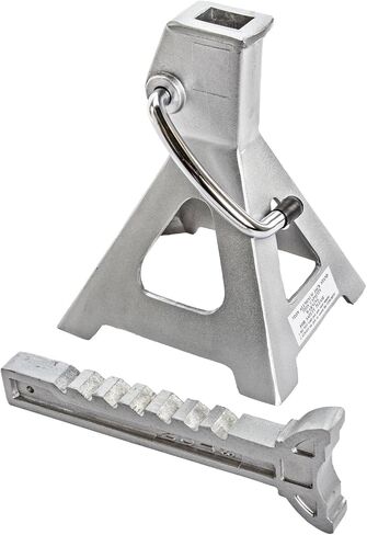 JEGS Aluminum Jack Stands | 3-Ton Capacity | Lightweight | Adjustable Height From 11 1/2 to 16 1/2 Inches | 1 Pair Per Package in Kuwait