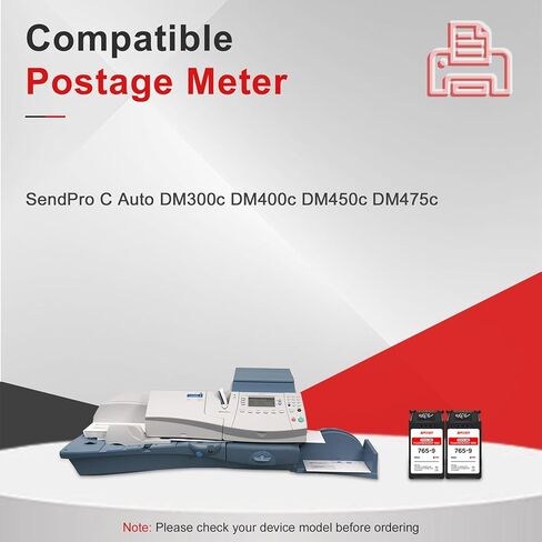 2 Pack 765-9 Red Ink Cartridge : Compatible 765 9 Fluorescent Red Postage Ink Cartridges Replacement for Pitney Bowes SendPro C Auto DM300c DM400c DM450c DM475c Postage Meters (45ml * 2) in Saudi Arabia