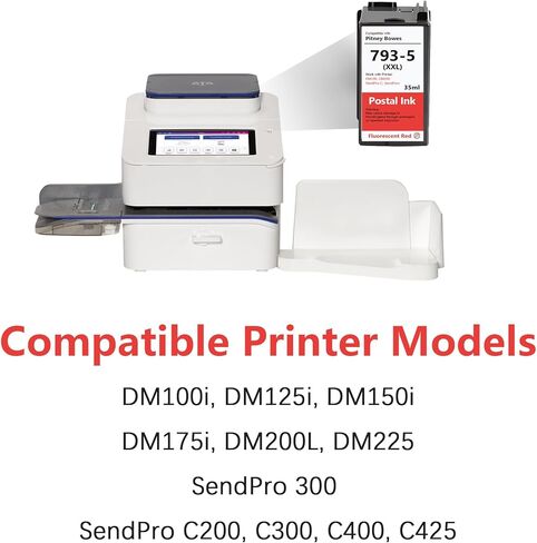 2 Pack 793-5 Ink Cartridge High Capacity Replacement for Pitney Bowes 793-5 Red Ink Work with DM100, DM200 and SendPro C and SendPro+ Postage Meter, 35ml in Saudi Arabia
