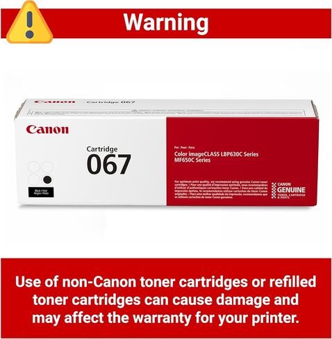خرطوشة حبر Canon 067H عالية الإنتاجية مكونة من 4 عبوات - أسود وسماوي وأرجواني وأصفر - حبر أصلي أصلي - لـ imageCLASS MF653Cdw وMF654Cdw وMF656Cdw وLBP632Cdw / LBP633Cdw in Kuwait