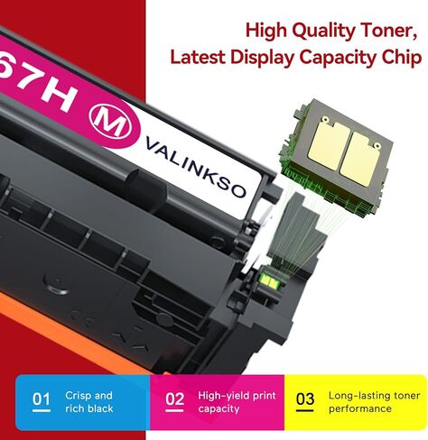 Compatible 067H 067 Toner Cartridge Set MF656Cdw MF654Cdw Replacement for Canon 067H Compatible for Color ImageClass LBP632Cdw MF653Cdw LBP633Cdw MF650C LBP630C MF652Cw Printer 4 Pack in Saudi Arabia